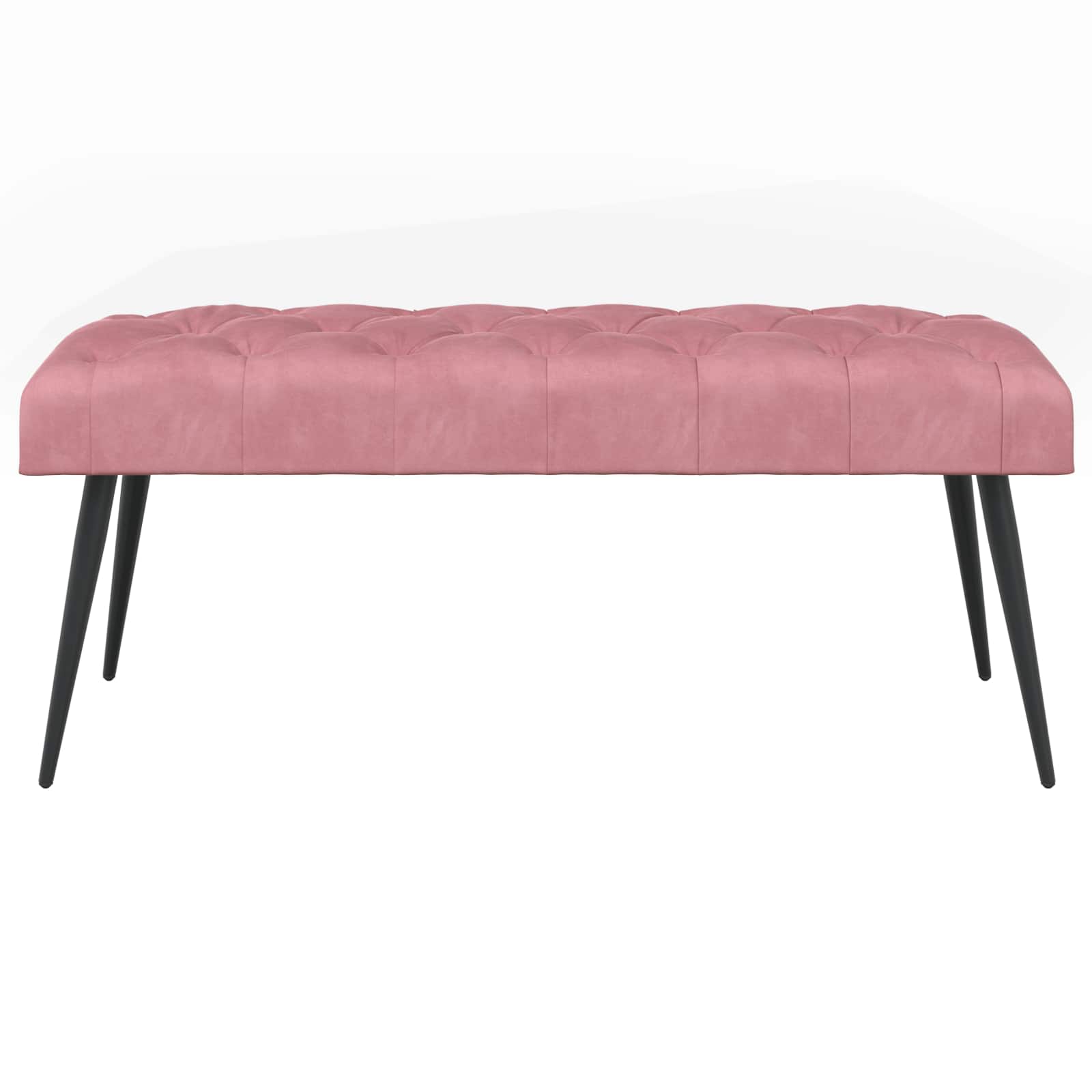 Πάγκος με κουμπωτές επιφάνειες Ροζ 110 x 40 x 46 cm Βελούδο