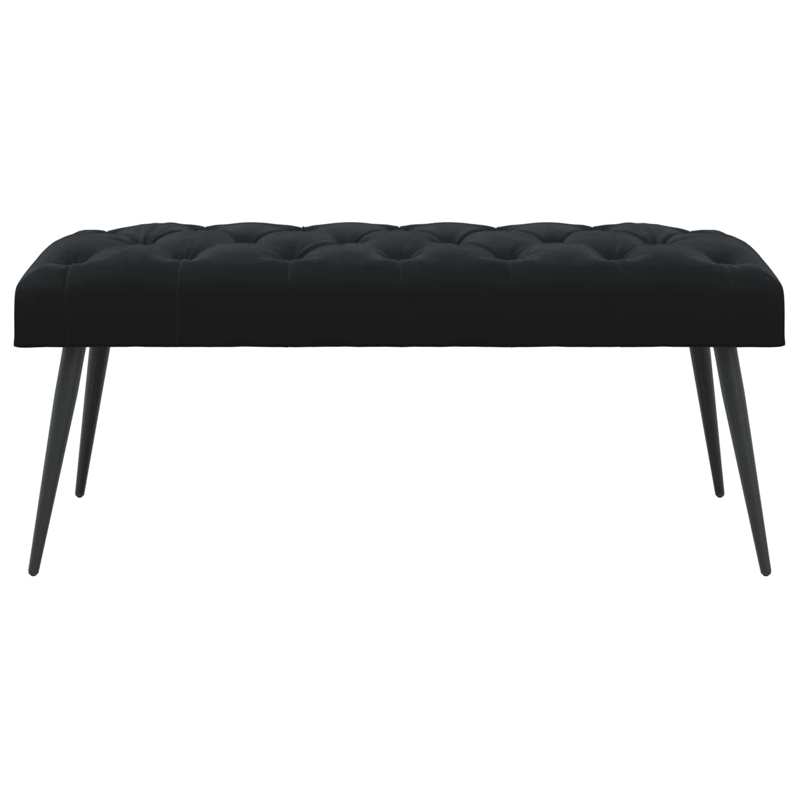 Πάγκος με κουμπωτές επιφάνειες Μαύρο 110 x 40 x 46 cm Βελούδο