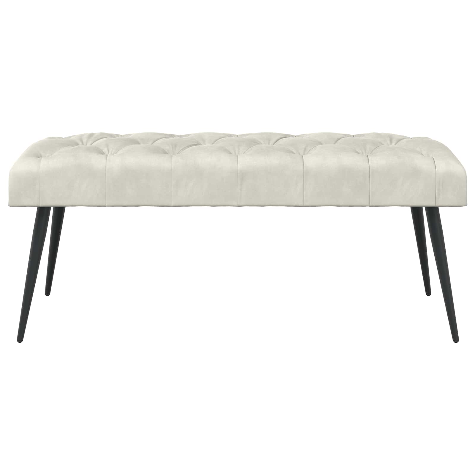 Πάγκος με κουμπωτές επιφάνειες Κρεμ 110 x 40 x 46 cm Βελούδο