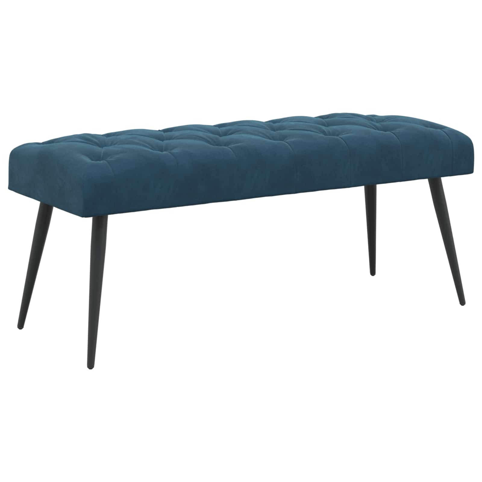 Πάγκος με κουμπωτές επιφάνειες Μπλε 110 x 40 x 46 cm Βελούδο