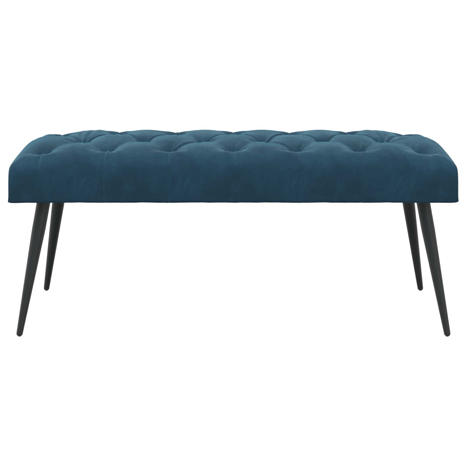 Πάγκος με κουμπωτές επιφάνειες Μπλε 110 x 40 x 46 cm Βελούδο