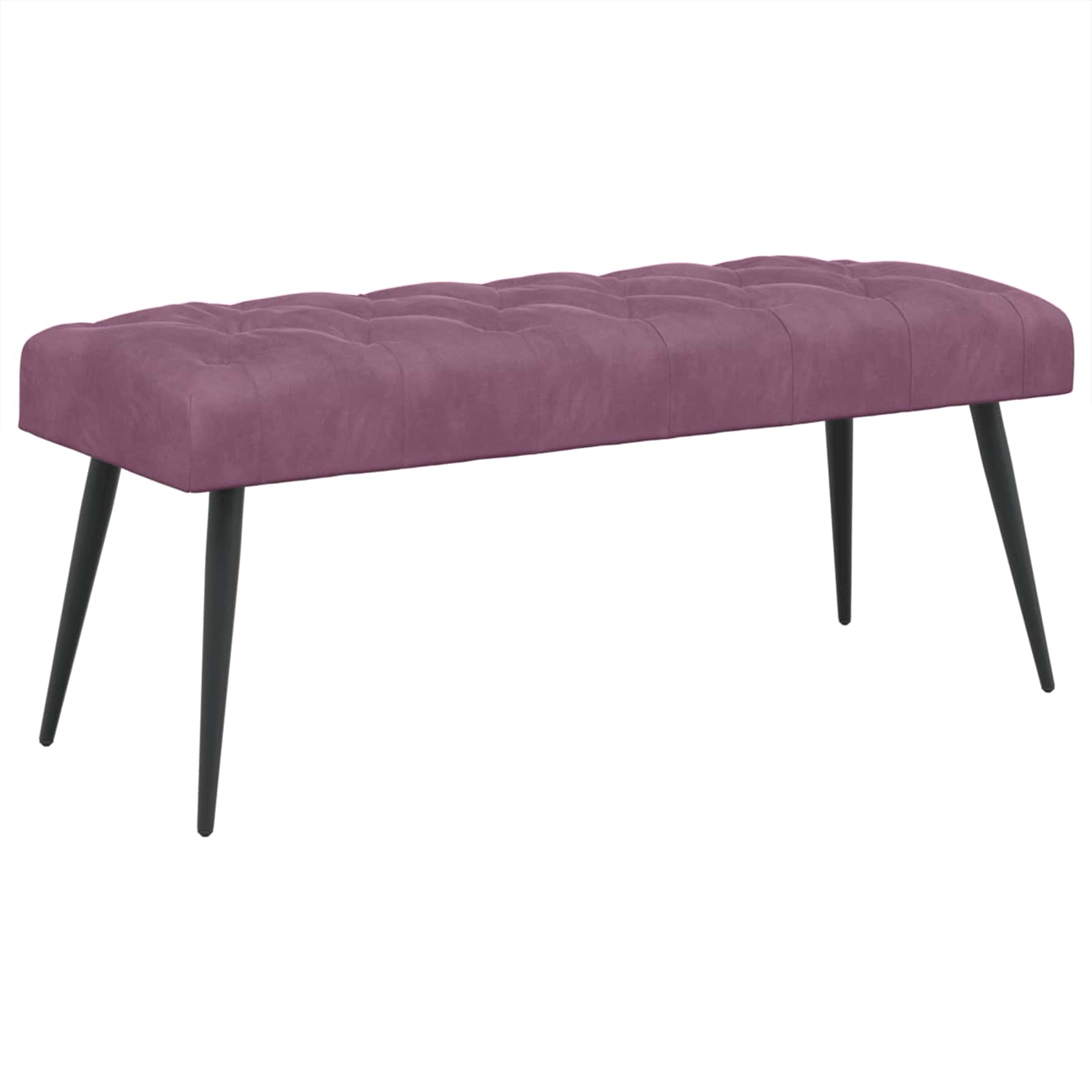 Πάγκος με κουμπωτές επιφάνειες Μοβ 110 x 40 x 46 cm Βελούδο
