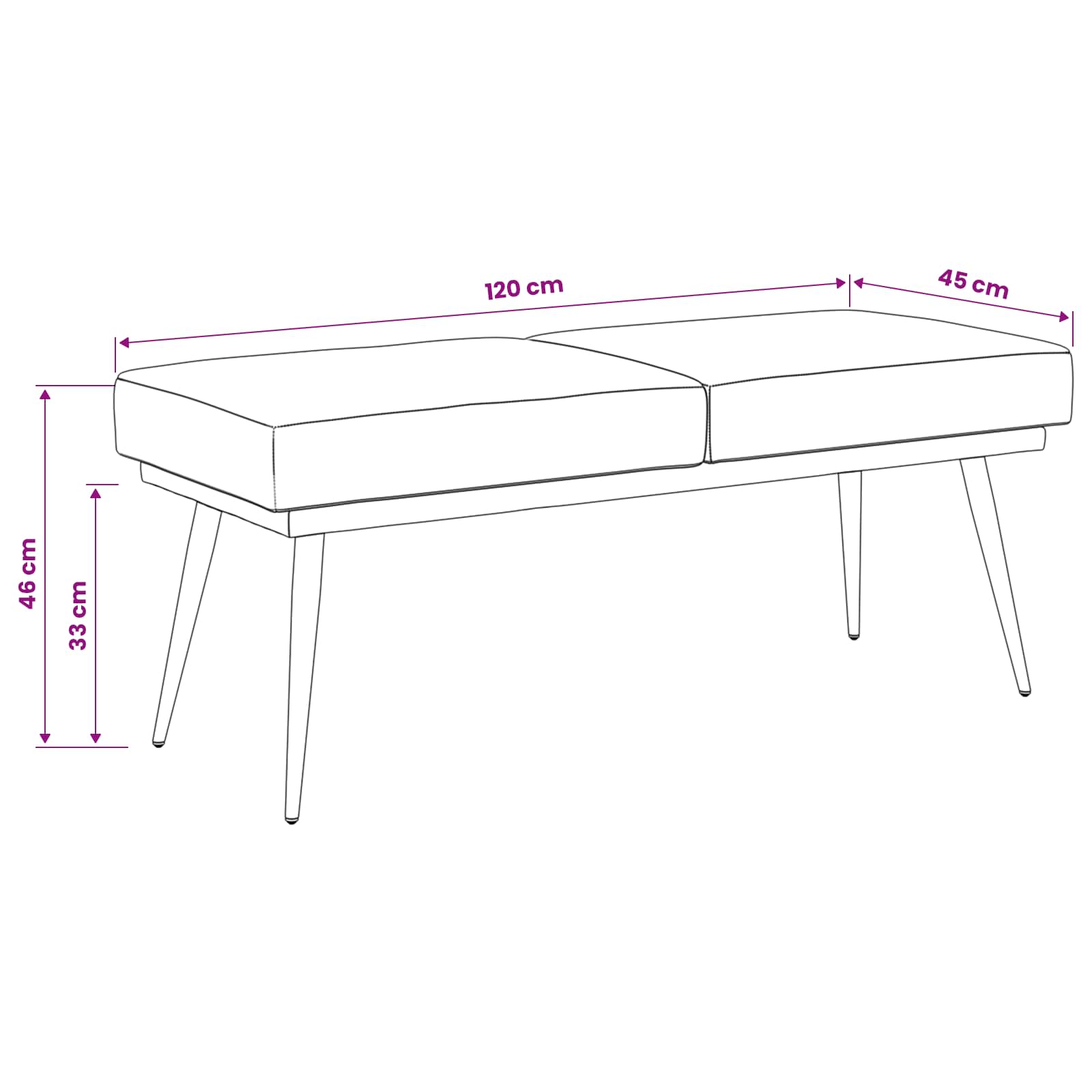 Διπλή Επίστρωση Πάγκος Σκούρο Πράσινο 120 x 45 x 46 εκ Βελούδο