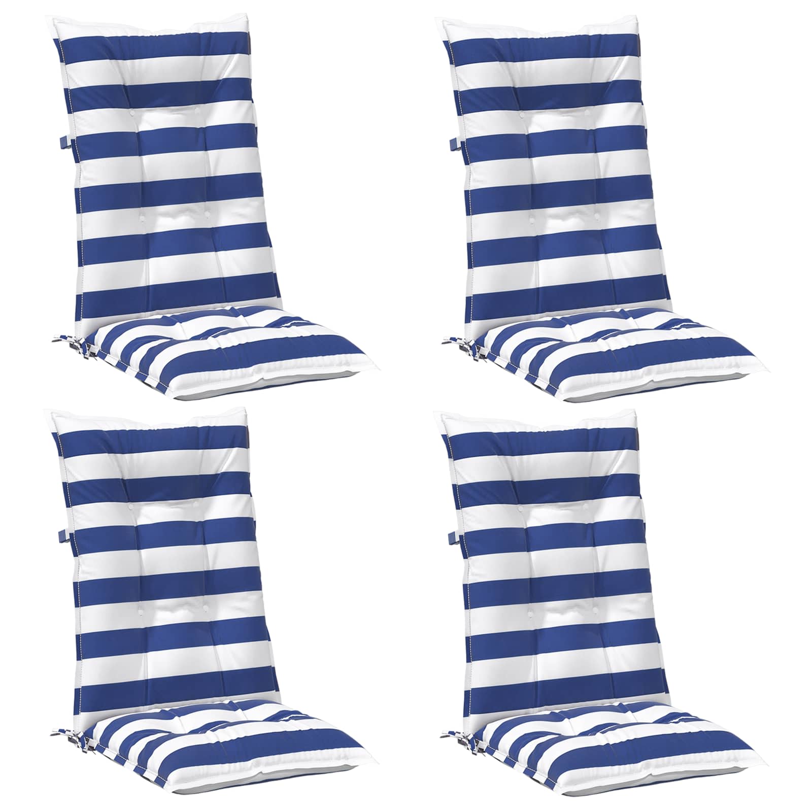 Μαξιλάρι Εξωτερικού Χώρου 4 pcs Μπλε και άσπρο 120 x 50 x 7 εκ - Pakobazaar