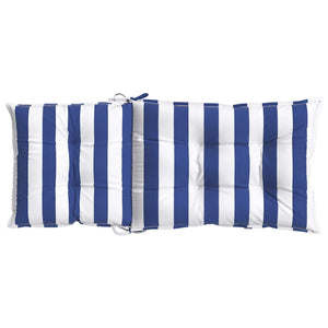 Μαξιλάρι Εξωτερικού Χώρου 4 pcs Μπλε και άσπρο 120 x 50 x 7 εκ - Pakobazaar