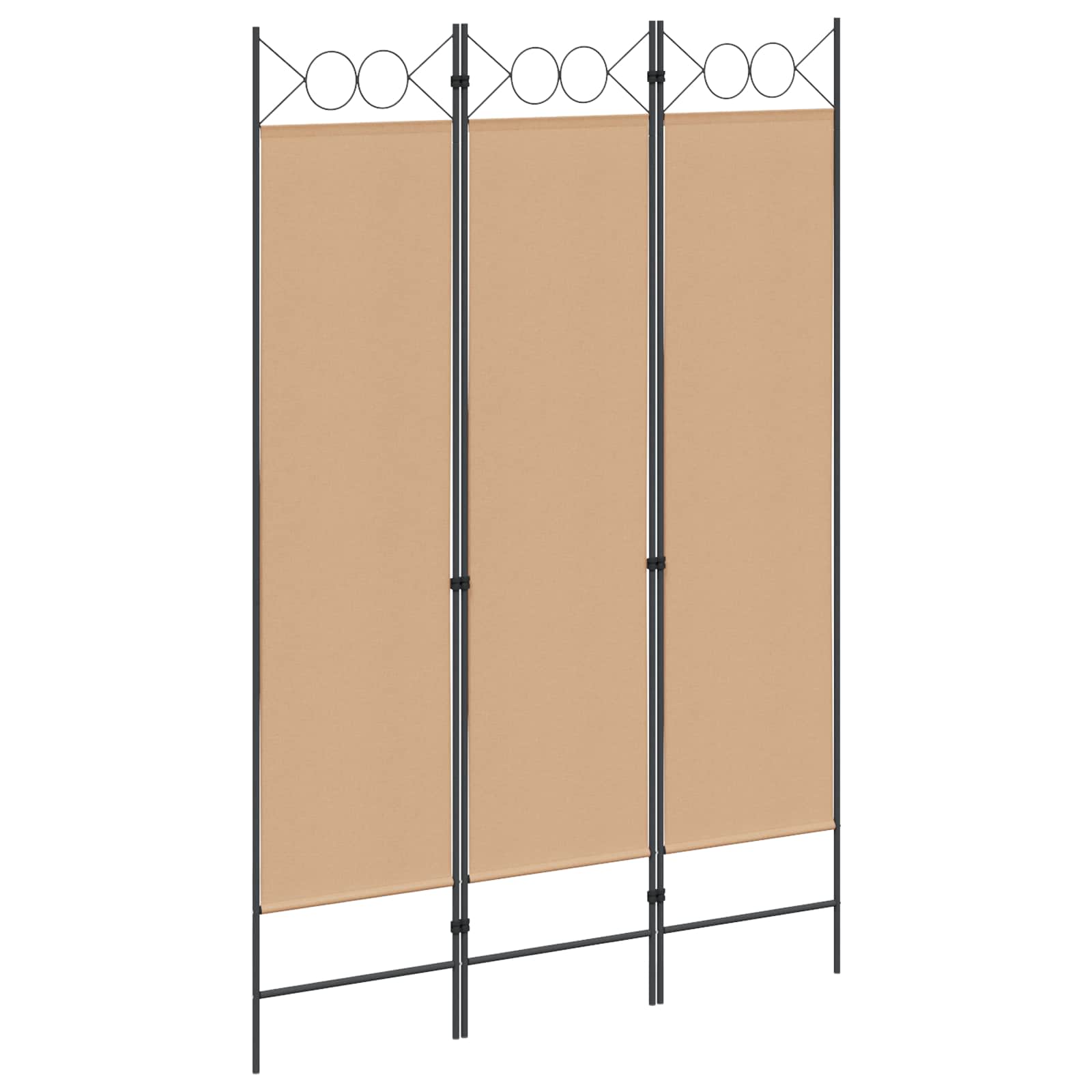 3-Panel Room Divider Μπεζ 120 x 180 cm Ύφασμα - Pakobazaar