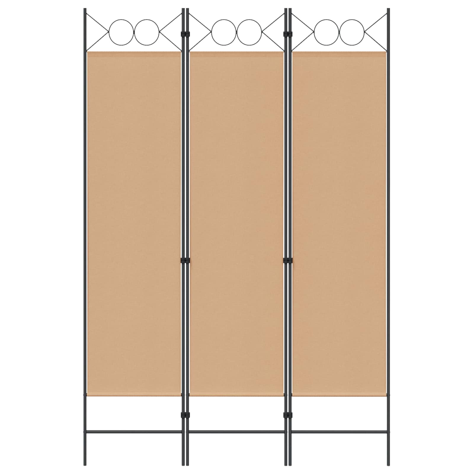 3-Panel Room Divider Μπεζ 120 x 180 cm Ύφασμα - Pakobazaar