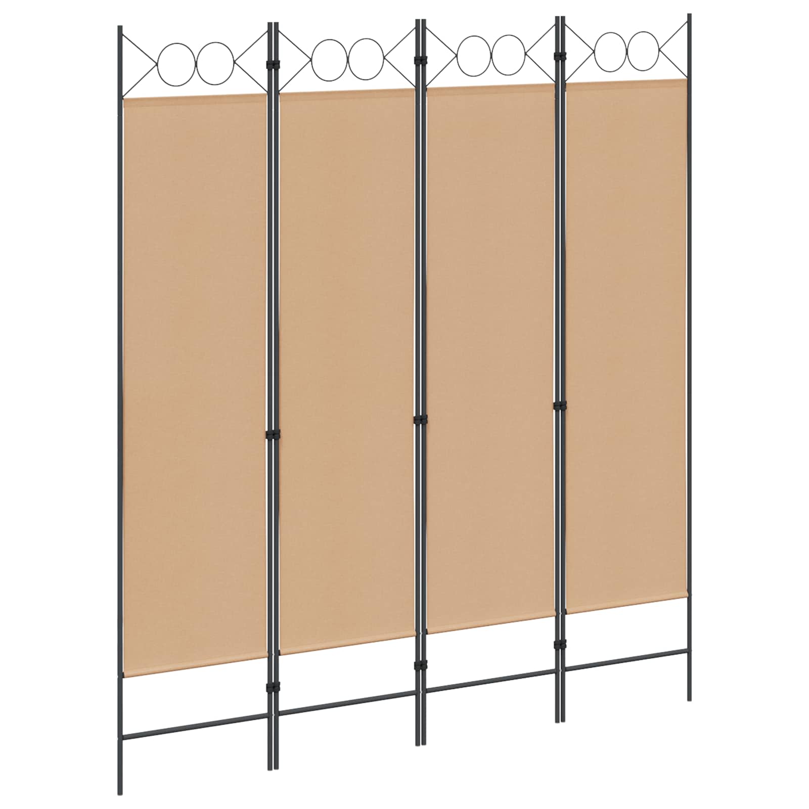4-Πίνακας Διαχωριστικός Μπεζ 160 x 180 cm Ύφασμα - Pakobazaar