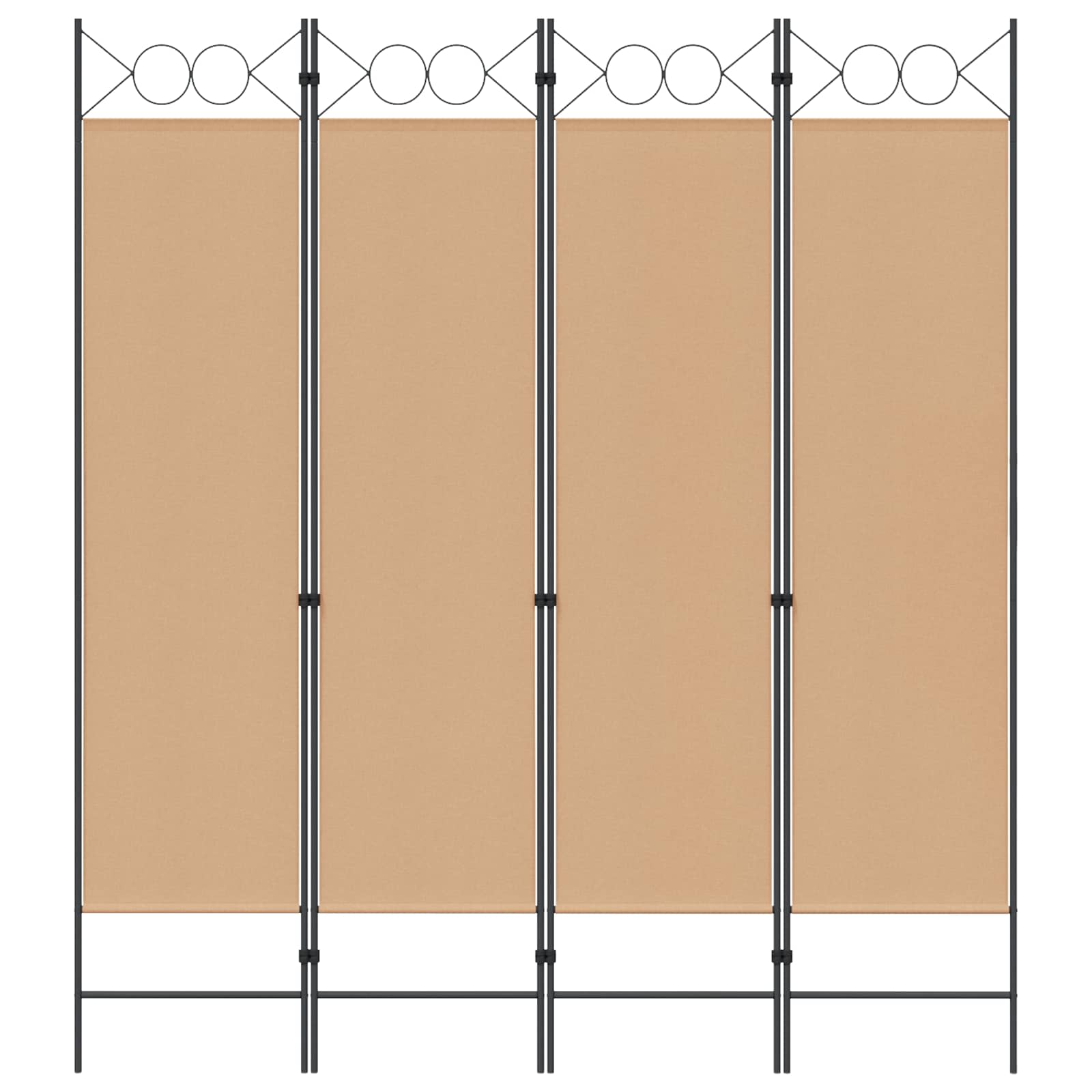 4-Πίνακας Διαχωριστικός Μπεζ 160 x 180 cm Ύφασμα - Pakobazaar