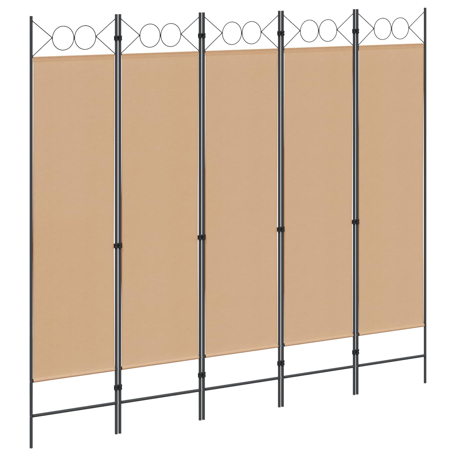 5-Panel Διχοτόμος Μπεζ 200 x 180 cm Ύφασμα - Pakobazaar