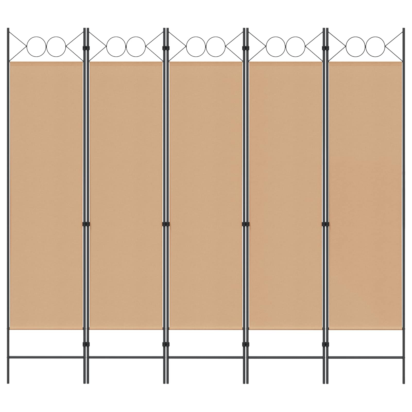 5-Panel Διχοτόμος Μπεζ 200 x 180 cm Ύφασμα - Pakobazaar