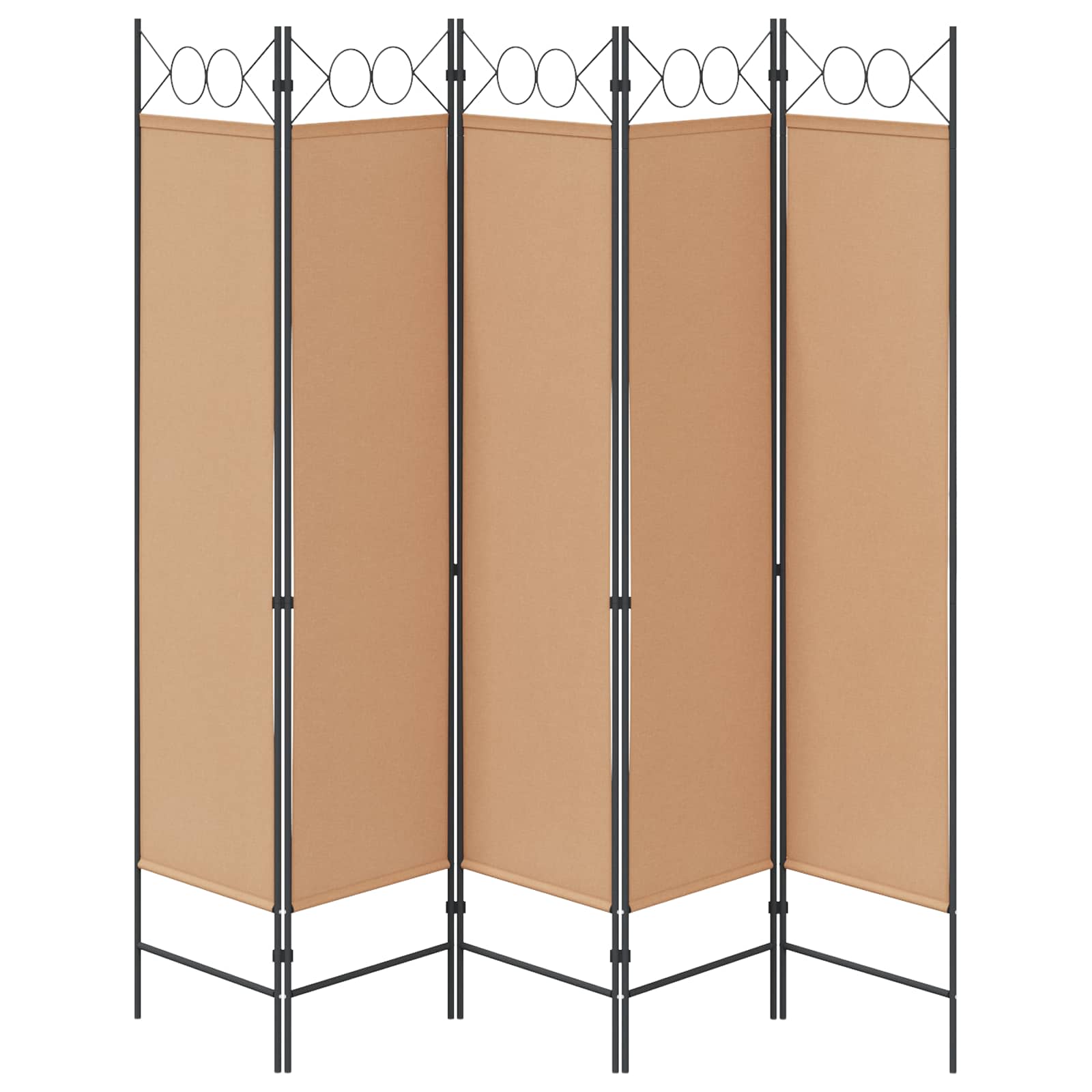 5-Panel Διχοτόμος Μπεζ 200 x 180 cm Ύφασμα - Pakobazaar