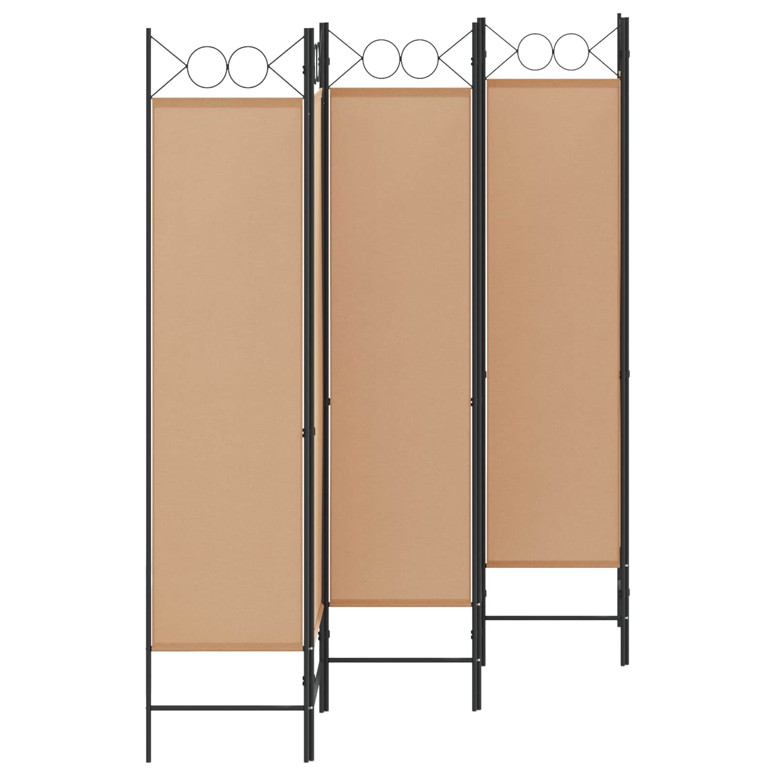 Διαχωριστικό Δωματίου 6-Πάνελ Μπεζ 240 x 180 cm Ύφασμα - Pakobazaar