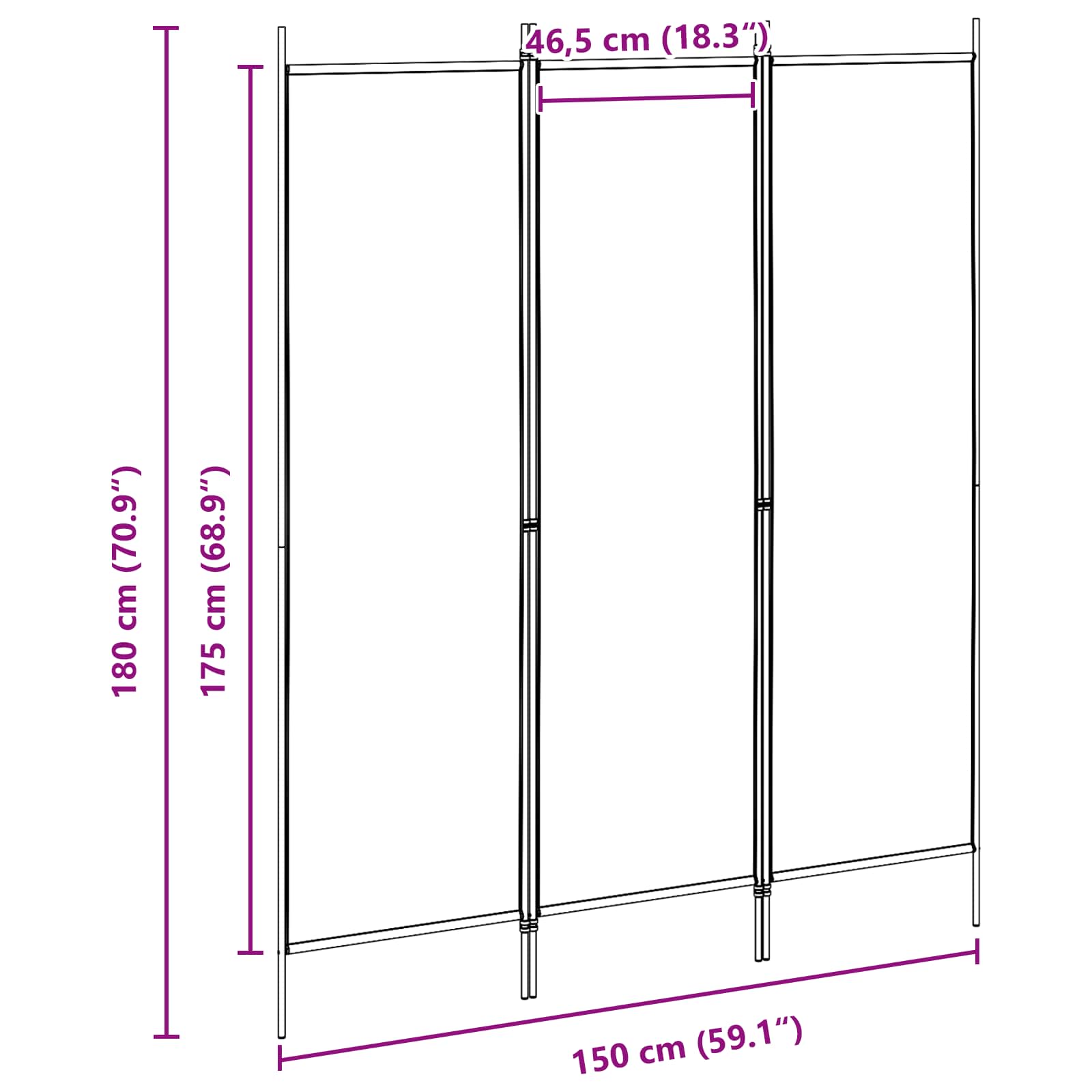 Διαχωριστικό Δωματίου Μπεζ 150 x 180 cm Ύφασμα - Pakobazaar