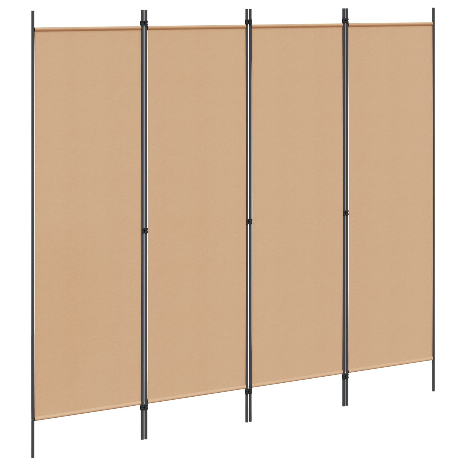 4-Πίνακας Διαχωριστικός Μπεζ 200 x 180 cm Ύφασμα - Pakobazaar