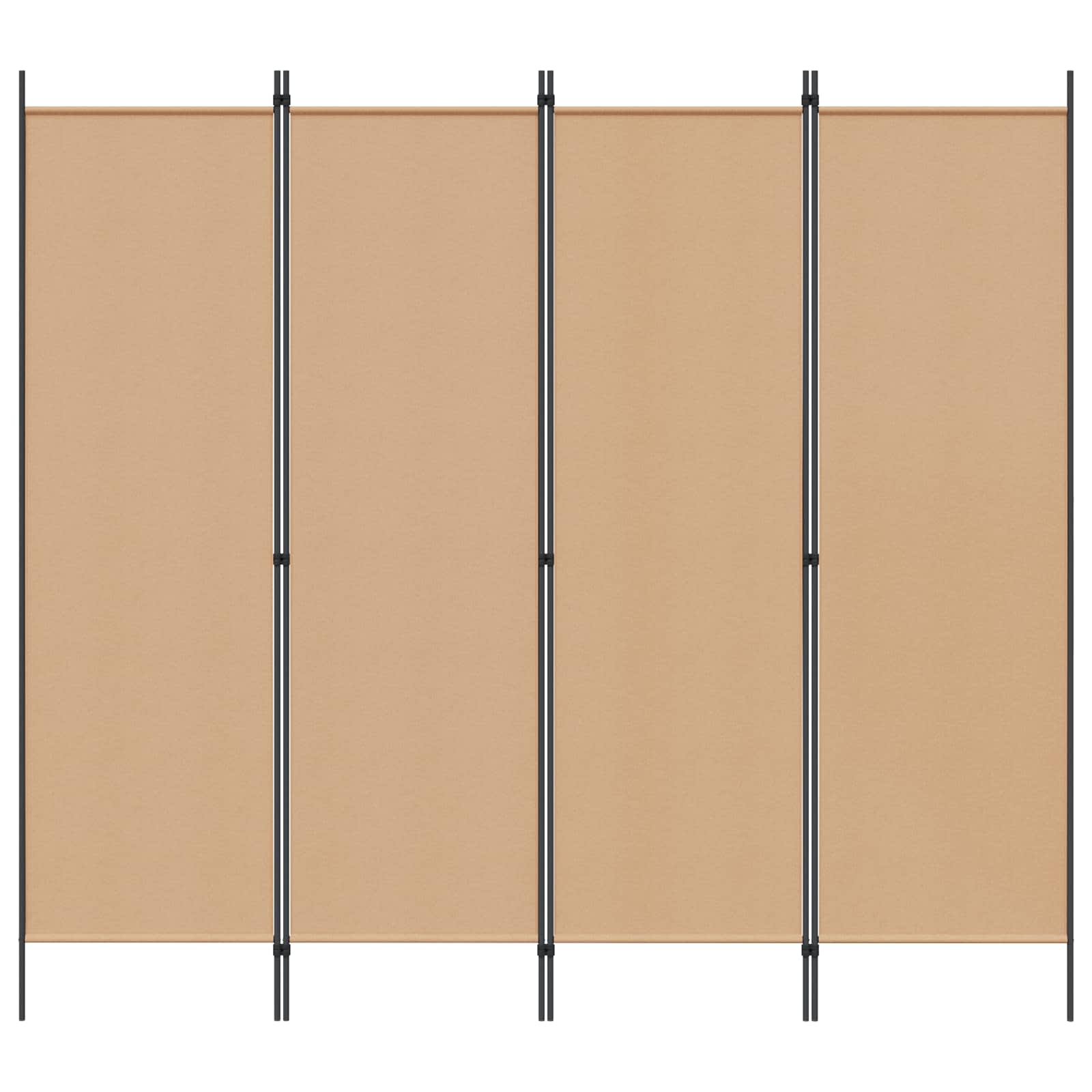 4-Πίνακας Διαχωριστικός Μπεζ 200 x 180 cm Ύφασμα - Pakobazaar