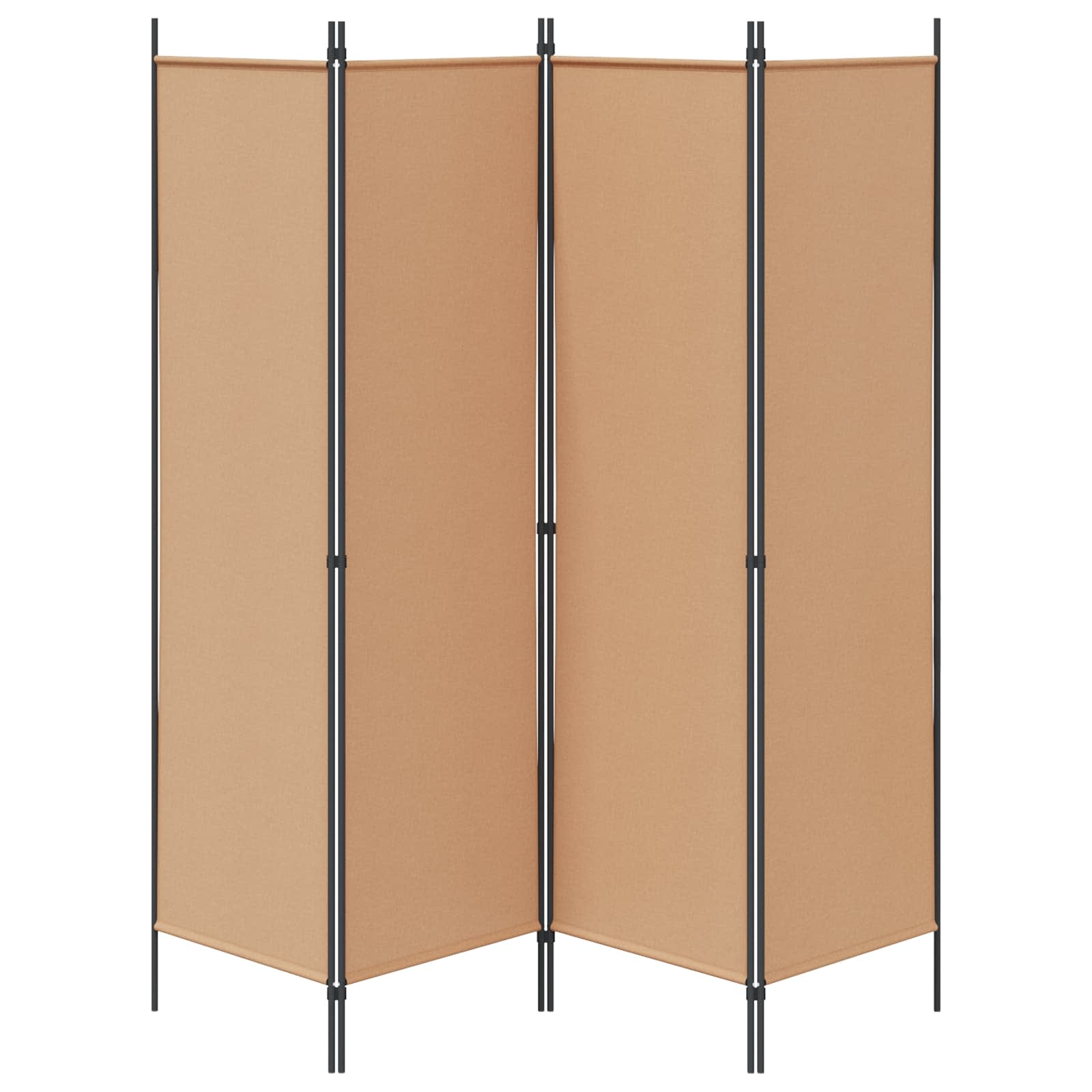 4-Πίνακας Διαχωριστικός Μπεζ 200 x 180 cm Ύφασμα - Pakobazaar
