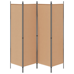 4-Πίνακας Διαχωριστικός Μπεζ 200 x 180 cm Ύφασμα - Pakobazaar