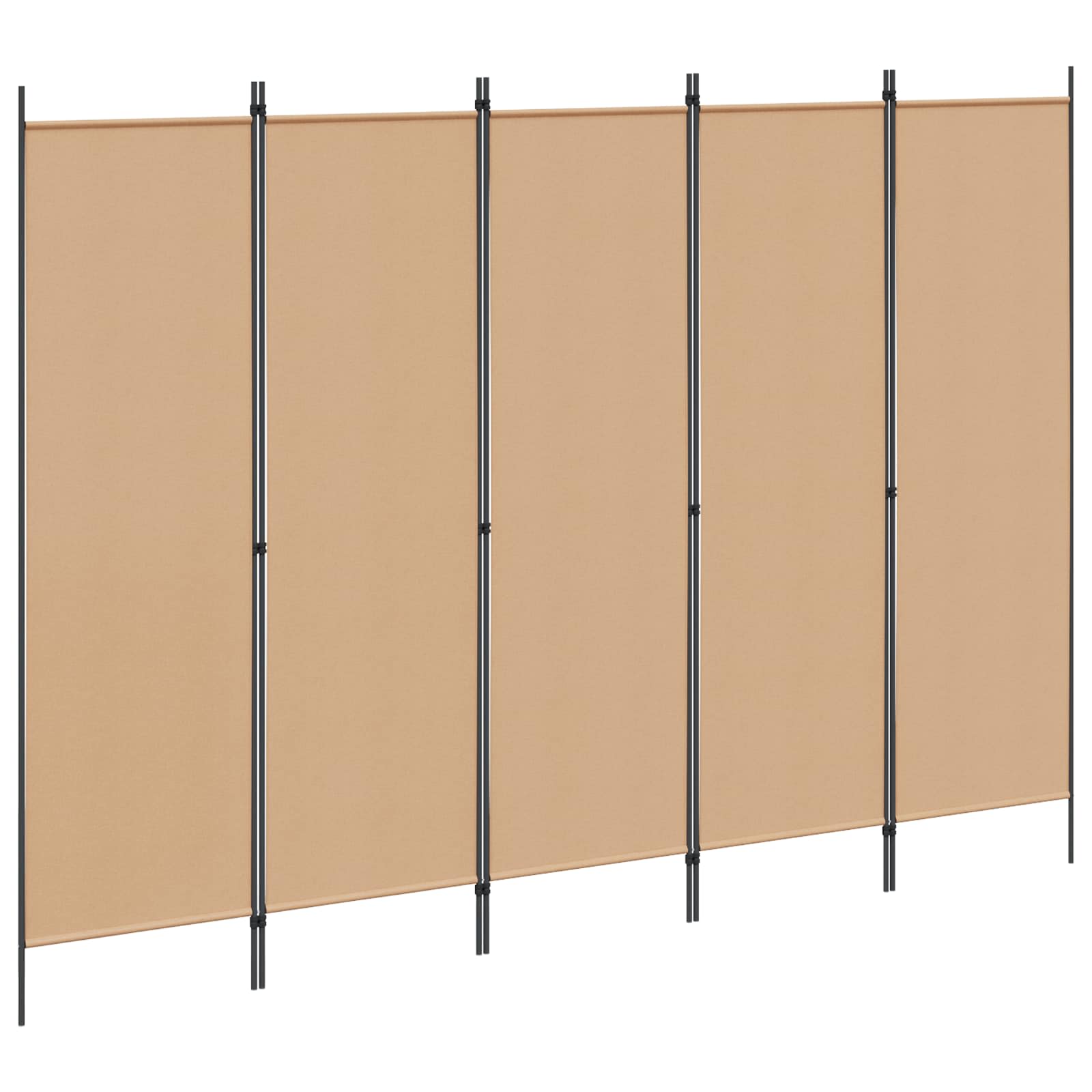 5-Panel Διχοτόμος Μπεζ 250 x 180 cm Ύφασμα - Pakobazaar
