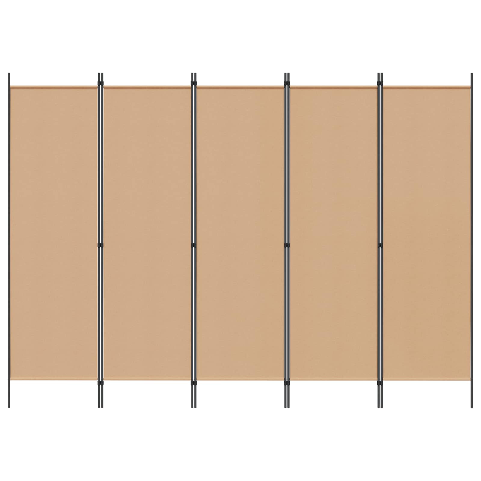 5-Panel Διχοτόμος Μπεζ 250 x 180 cm Ύφασμα - Pakobazaar