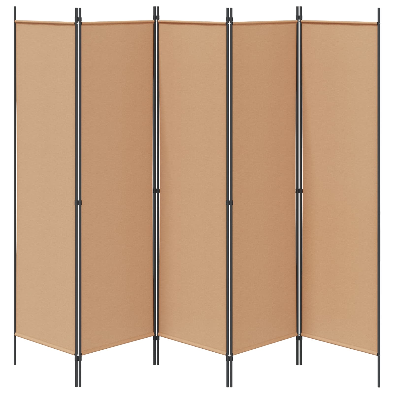 5-Panel Διχοτόμος Μπεζ 250 x 180 cm Ύφασμα - Pakobazaar