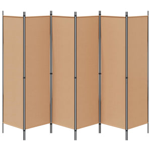 Διαχωριστικό Δωματίου 6-Πάνελ Μπεζ 300 x 180 cm Ύφασμα - Pakobazaar