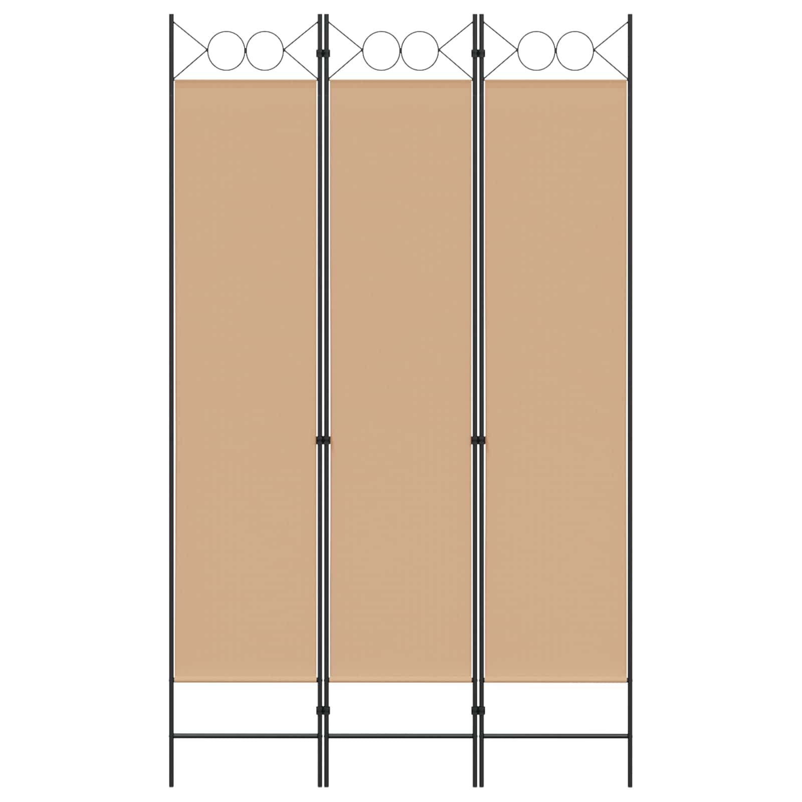 3-Panel Room Divider Μπεζ 120 x 200 cm Ύφασμα - Pakobazaar