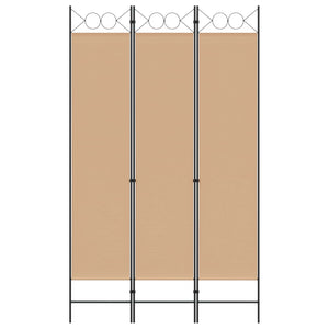 3-Panel Room Divider Μπεζ 120 x 200 cm Ύφασμα - Pakobazaar