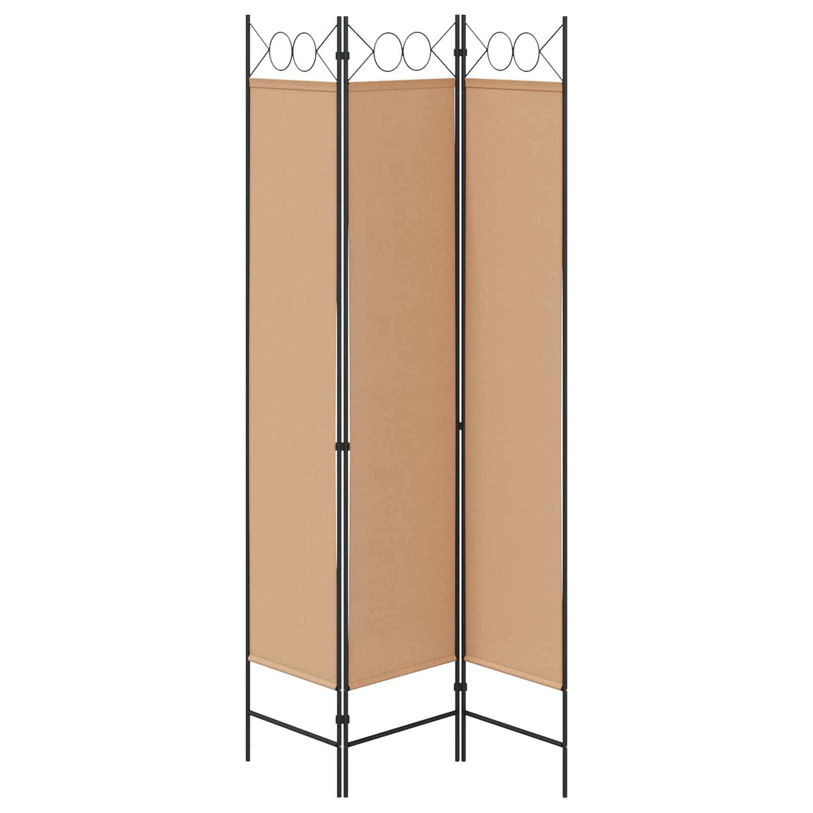 3-Panel Room Divider Μπεζ 120 x 200 cm Ύφασμα - Pakobazaar