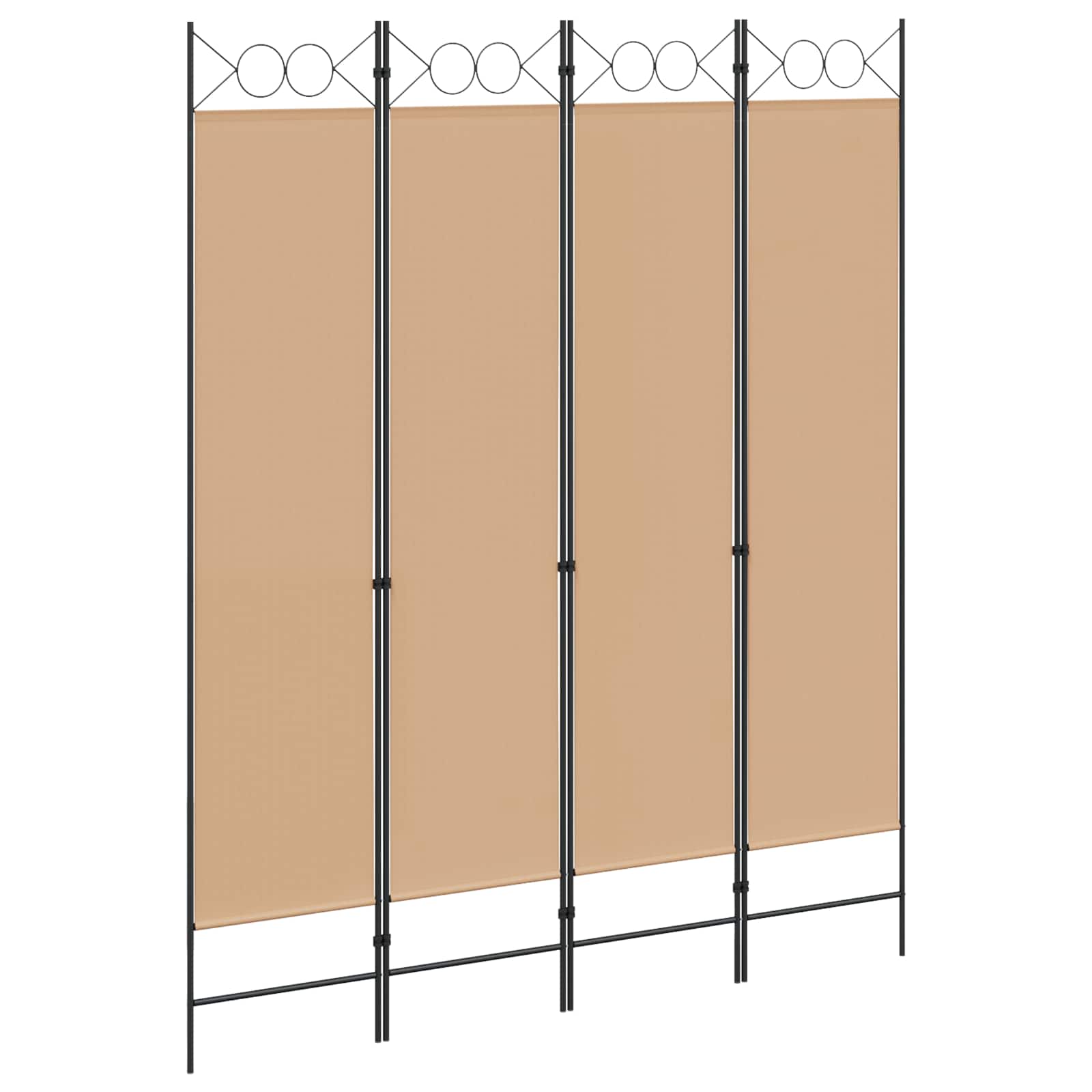 4-Πίνακας Διαχωριστικός Μπεζ 160 x 200 cm Ύφασμα - Pakobazaar