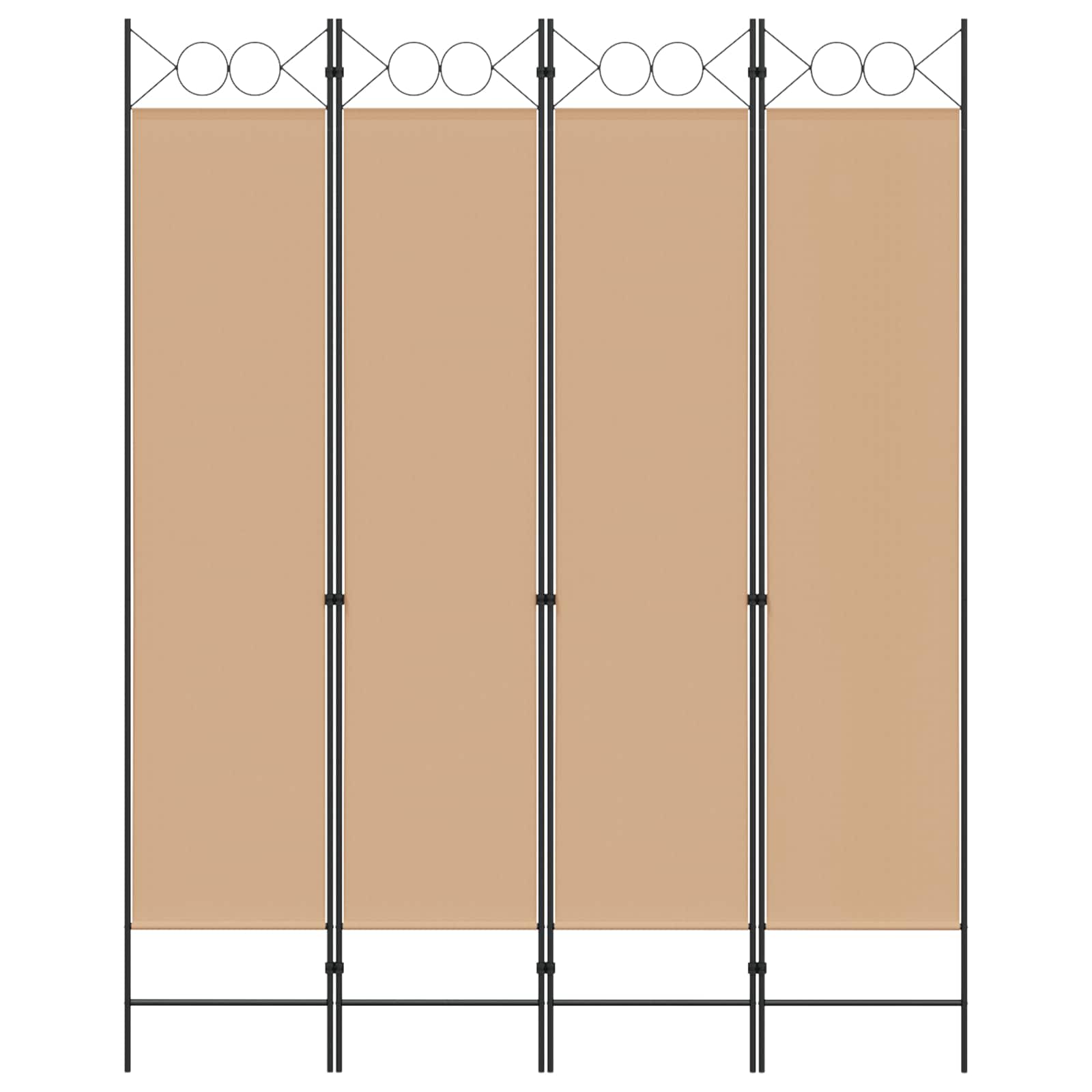 4-Πίνακας Διαχωριστικός Μπεζ 160 x 200 cm Ύφασμα - Pakobazaar