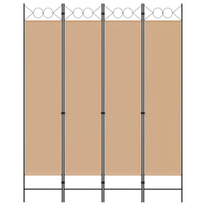 4-Πίνακας Διαχωριστικός Μπεζ 160 x 200 cm Ύφασμα - Pakobazaar
