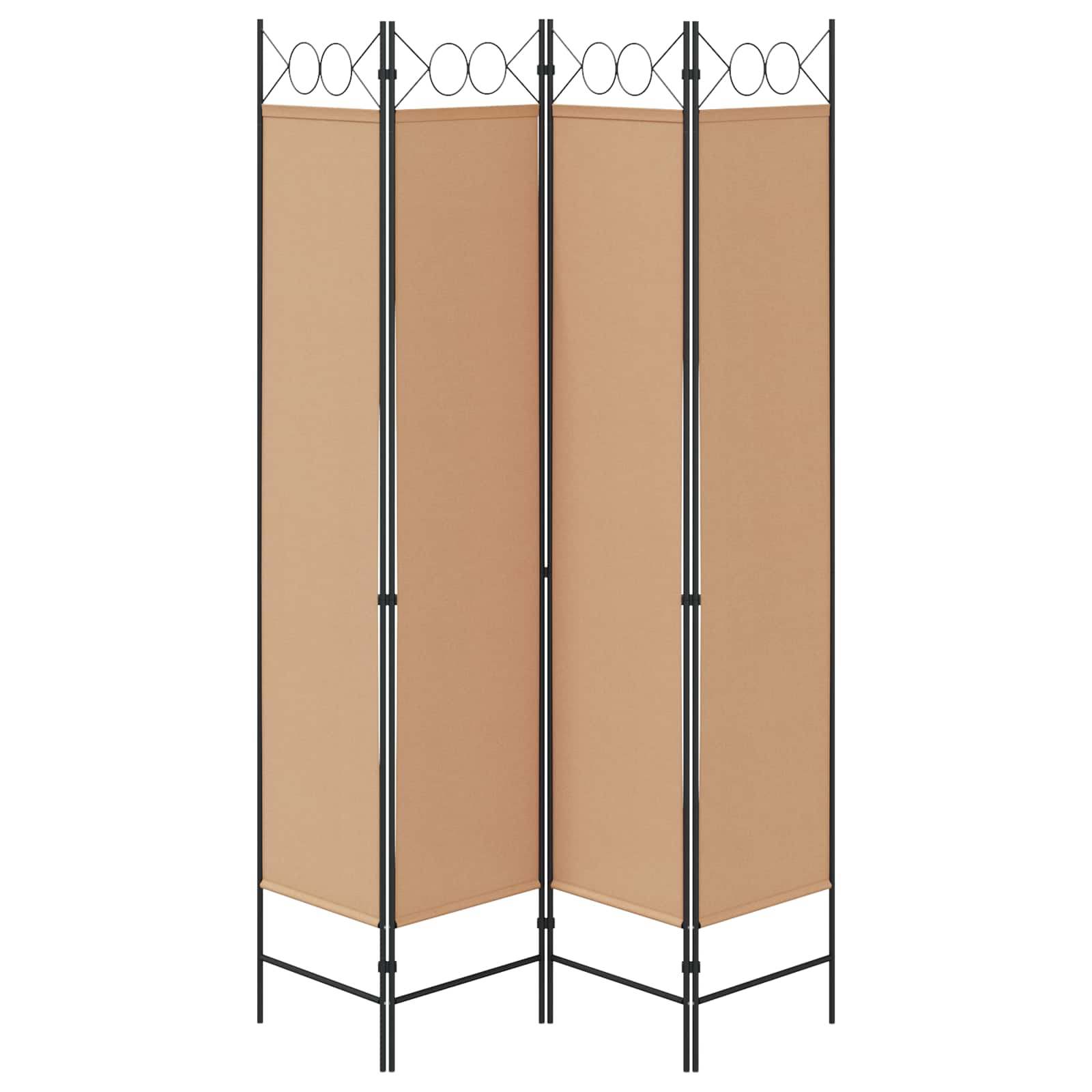 4-Πίνακας Διαχωριστικός Μπεζ 160 x 200 cm Ύφασμα - Pakobazaar