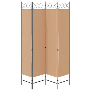 4-Πίνακας Διαχωριστικός Μπεζ 160 x 200 cm Ύφασμα - Pakobazaar