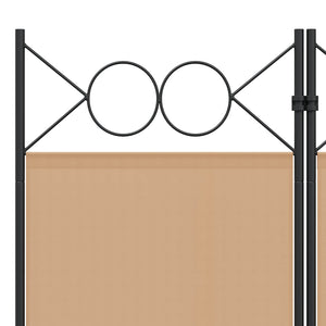 5-Panel Διχοτόμος Μπεζ 200 x 200 cm Ύφασμα - Pakobazaar