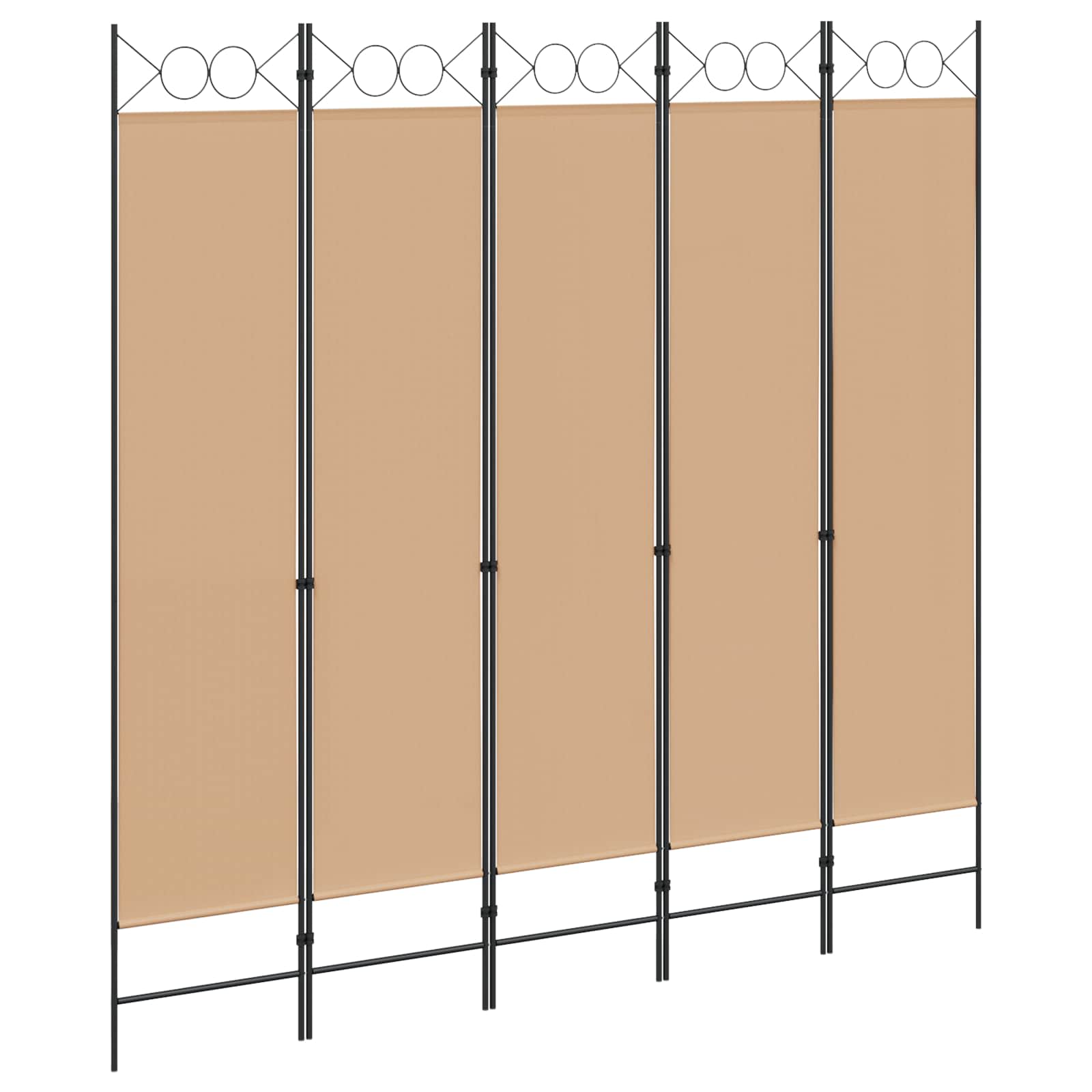 5-Panel Διχοτόμος Μπεζ 200 x 200 cm Ύφασμα - Pakobazaar