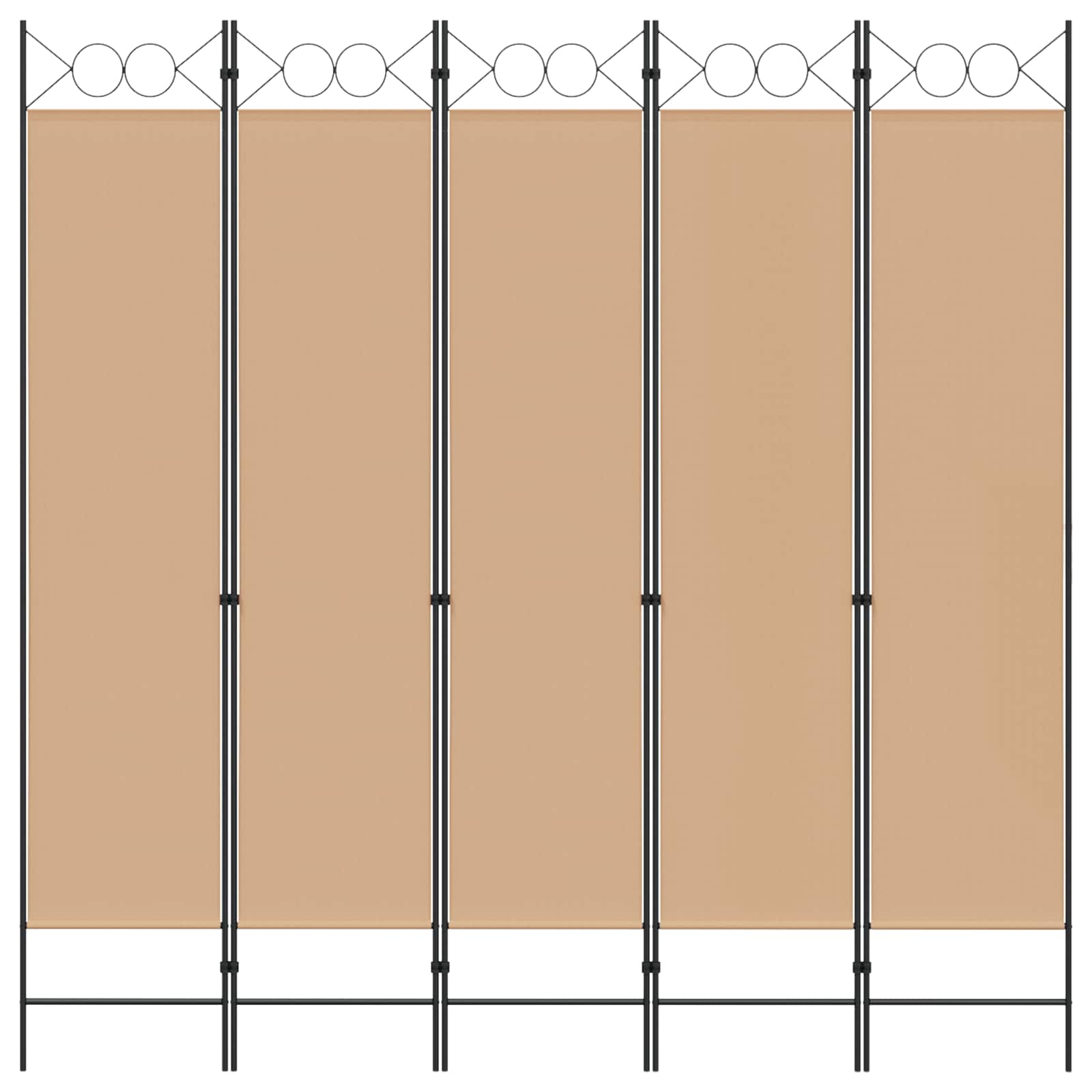 5-Panel Διχοτόμος Μπεζ 200 x 200 cm Ύφασμα - Pakobazaar
