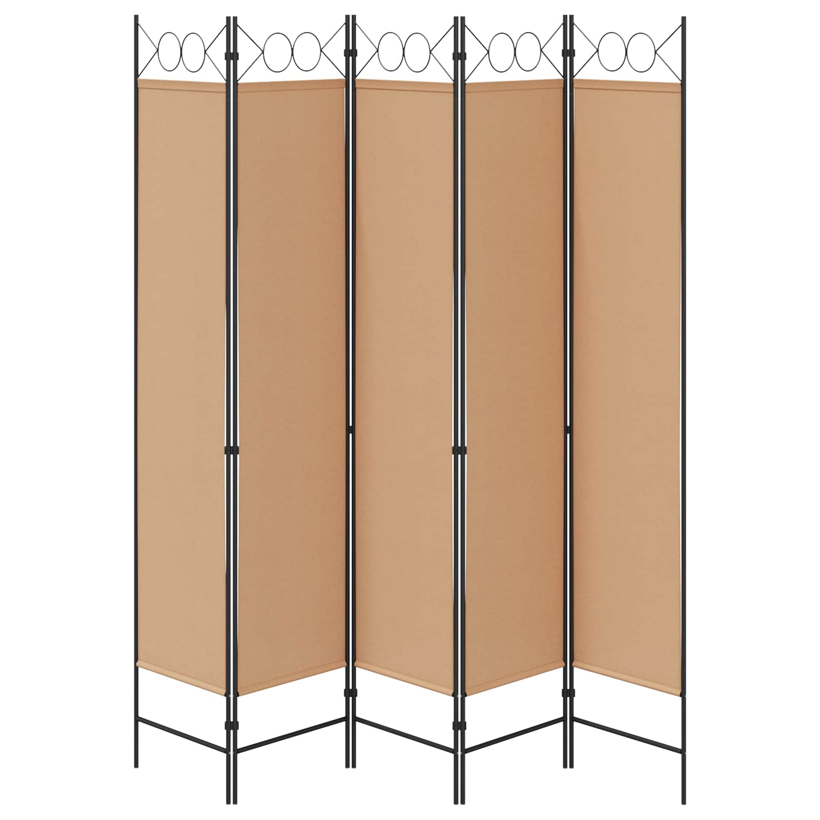 5-Panel Διχοτόμος Μπεζ 200 x 200 cm Ύφασμα - Pakobazaar