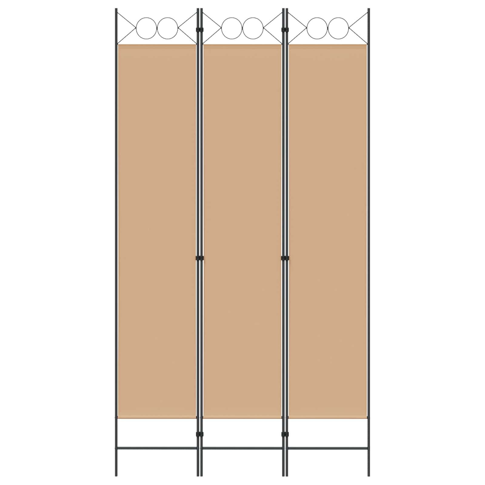 3-Panel Room Divider Μπεζ 120 x 220 cm Ύφασμα - Pakobazaar