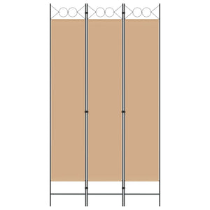 3-Panel Room Divider Μπεζ 120 x 220 cm Ύφασμα - Pakobazaar