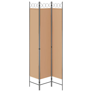 3-Panel Room Divider Μπεζ 120 x 220 cm Ύφασμα - Pakobazaar
