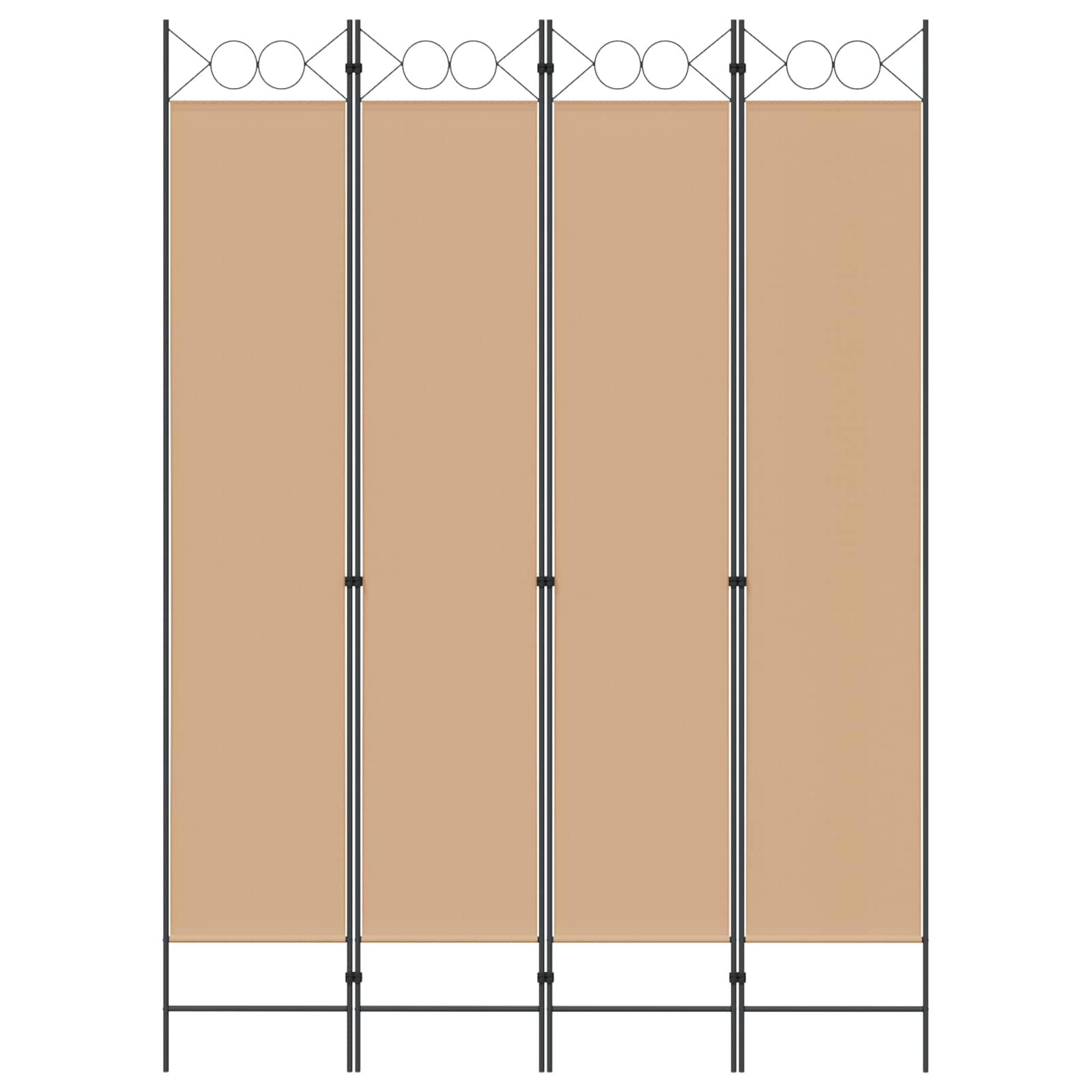 4-Πίνακας Διαχωριστικός Μπεζ 160 x 220 cm Ύφασμα - Pakobazaar
