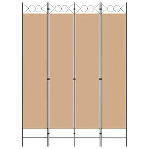 4-Πίνακας Διαχωριστικός Μπεζ 160 x 220 cm Ύφασμα - Pakobazaar