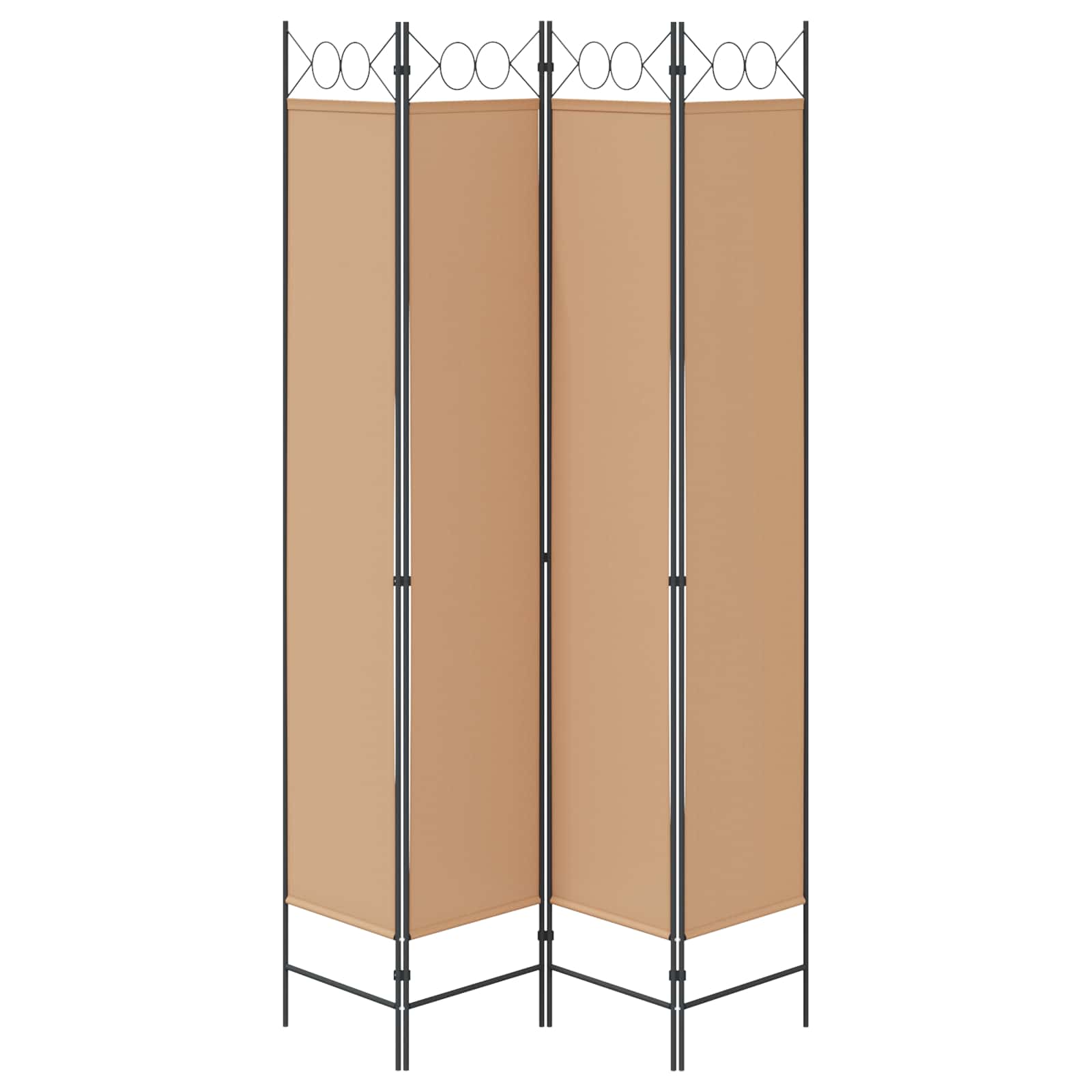 4-Πίνακας Διαχωριστικός Μπεζ 160 x 220 cm Ύφασμα - Pakobazaar