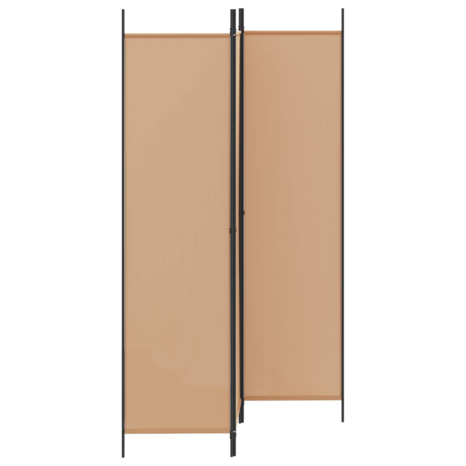 3-Panel Room Divider Μπεζ 150 x 200 cm Ύφασμα - Pakobazaar