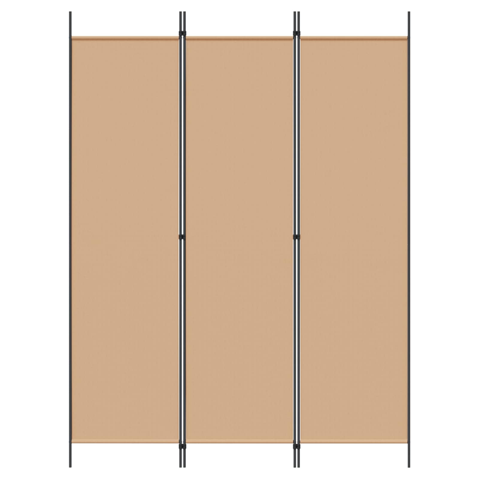 3-Panel Room Divider Μπεζ 150 x 200 cm Ύφασμα - Pakobazaar