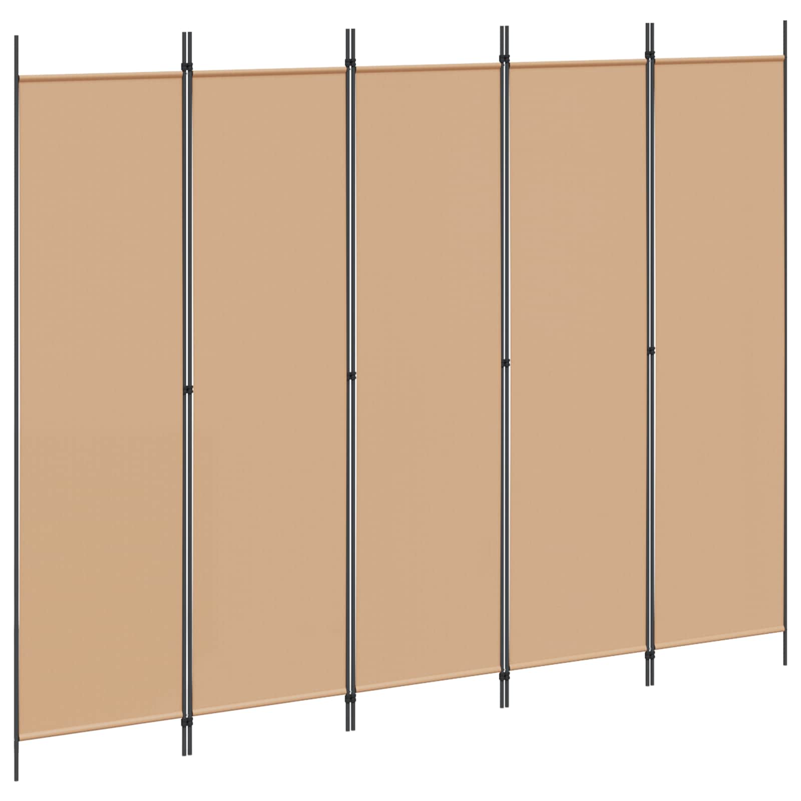 5-Panel Διχοτόμος Μπεζ 250 x 200 cm Ύφασμα - Pakobazaar