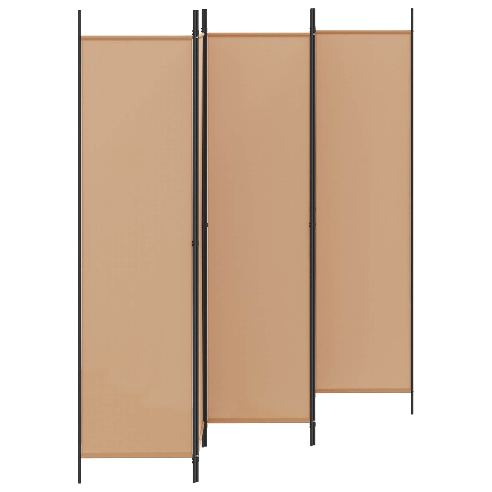 5-Panel Διχοτόμος Μπεζ 250 x 200 cm Ύφασμα - Pakobazaar