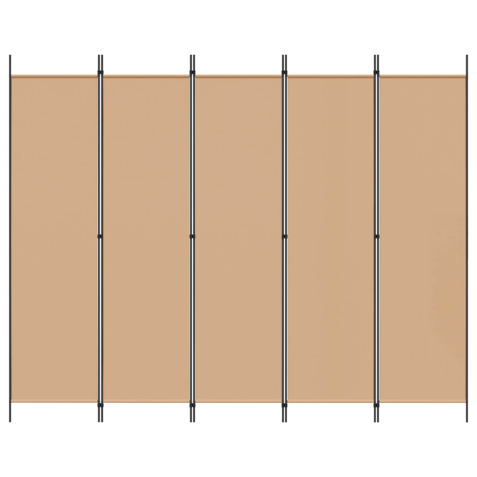 5-Panel Διχοτόμος Μπεζ 250 x 200 cm Ύφασμα - Pakobazaar