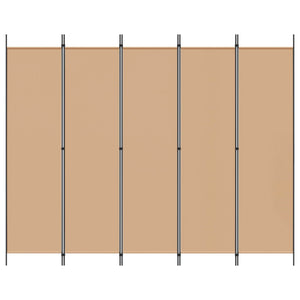5-Panel Διχοτόμος Μπεζ 250 x 200 cm Ύφασμα - Pakobazaar